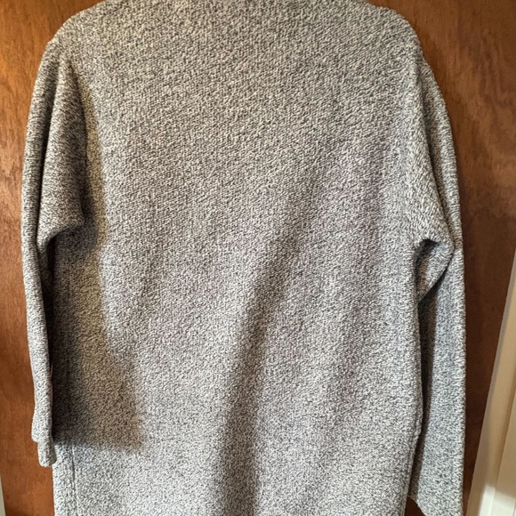 Zara Collection Gray Textured Knit Open Front Jacket Cardigan • Small - Picture 3 of 4